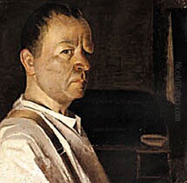 Self-portrait Oil Painting by Axel Soeborg