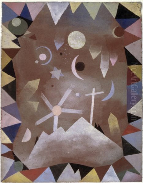 Above mountain summit Oil Painting by Paul Klee