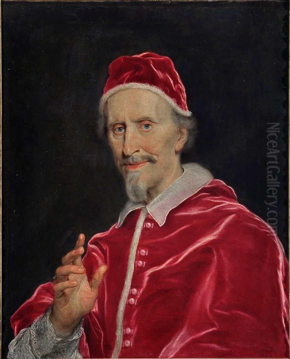 Ritratto di Clemente IX benedicente Oil Painting by Giovanni Battista Gaulli
