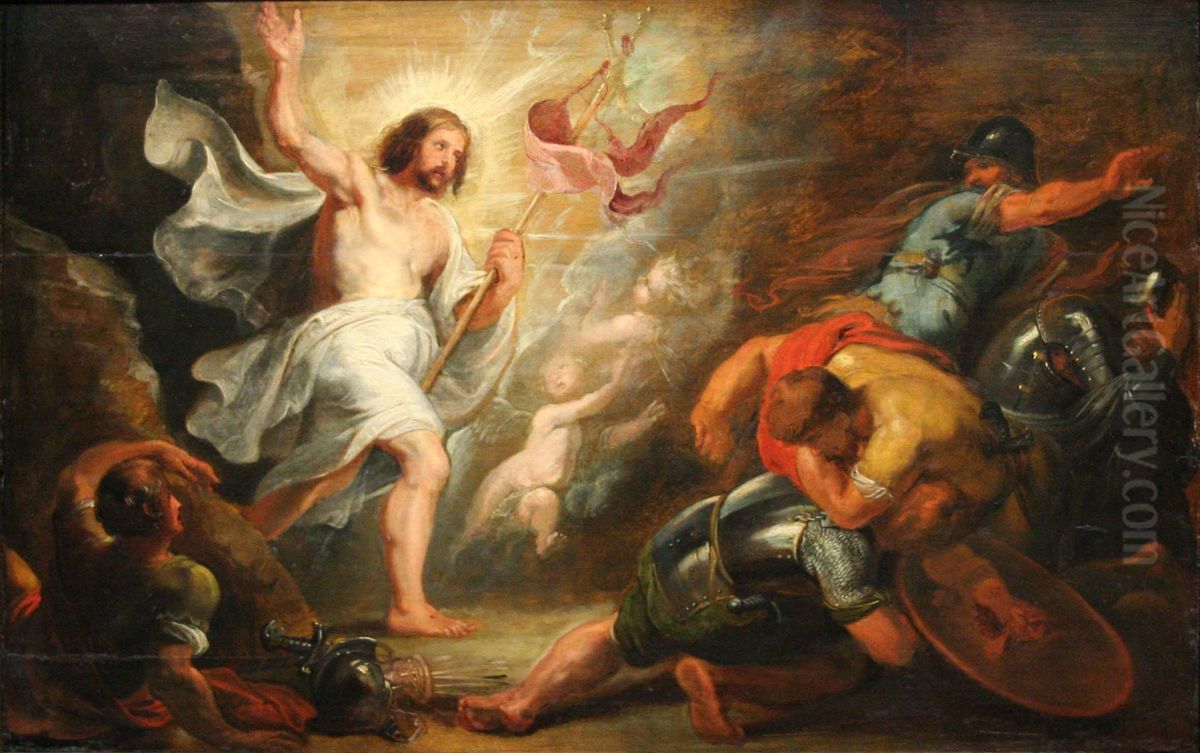 Resurrection du Christ Oil Painting by (studio of) Rubens, Peter Paul
