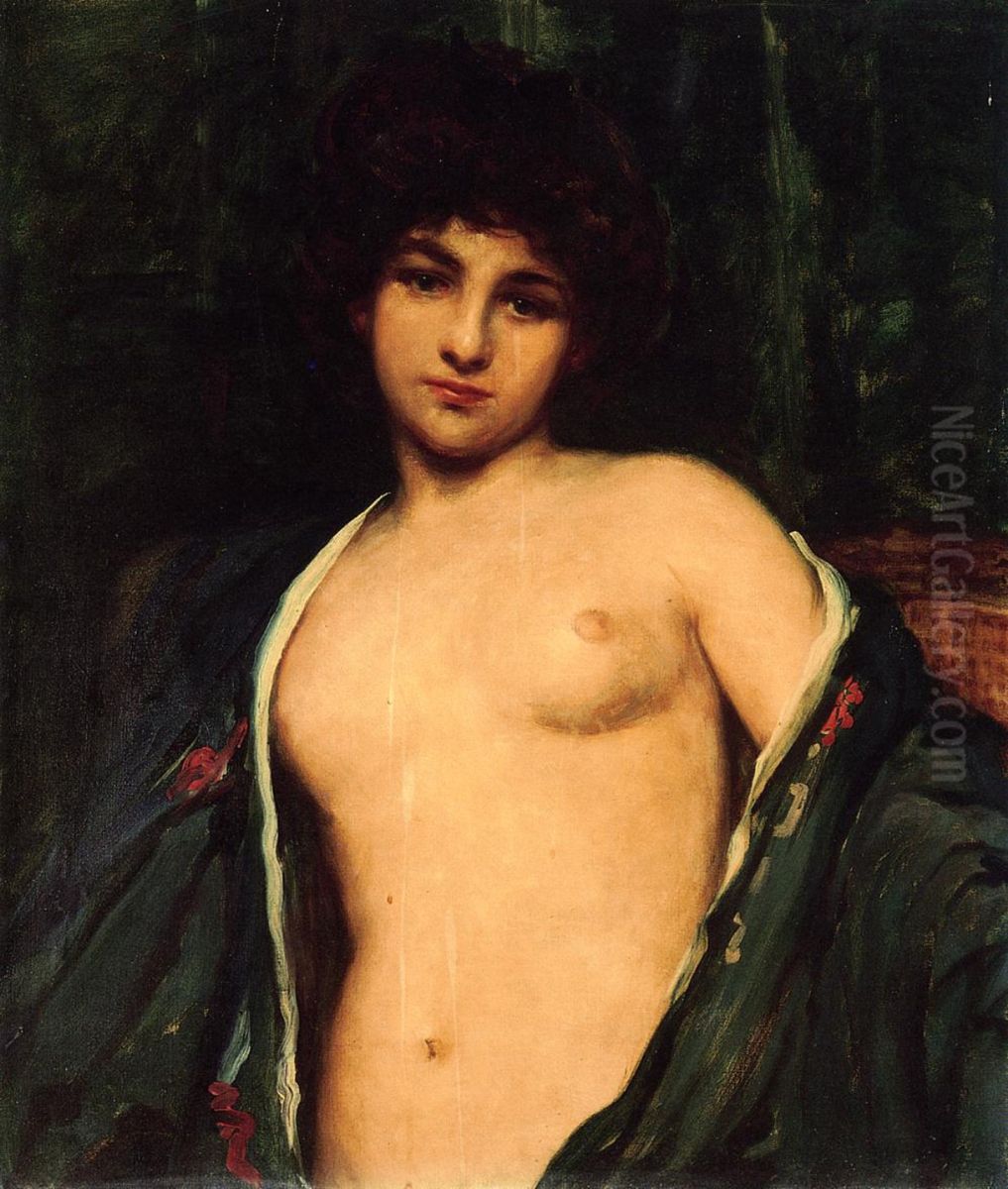 Portrait of Evelyn Nesbit Oil Painting by James Carroll Beckwith