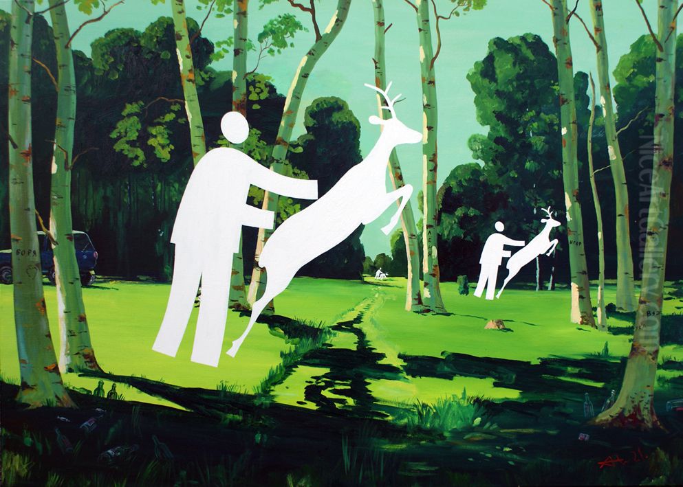 Diamond Grove Oil Painting by unknown