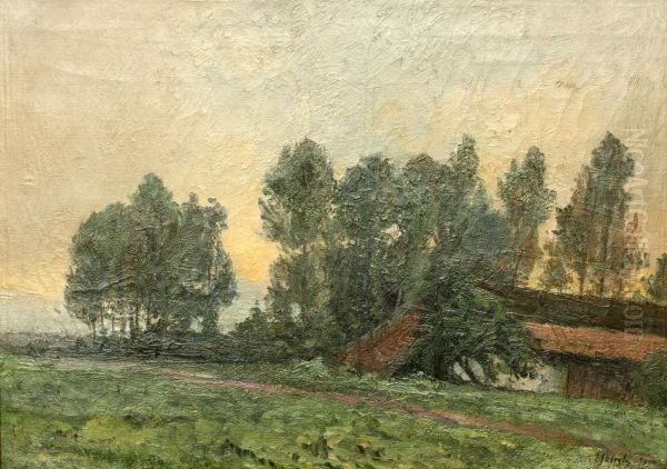 Le moulin de Rothem Oil Painting by Richard Heintz