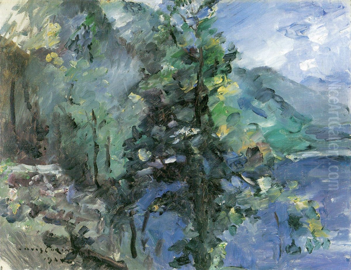 Walchensee mit Abhang des Jochberges Oil Painting by Lovis (Franz Heinrich Louis) Corinth