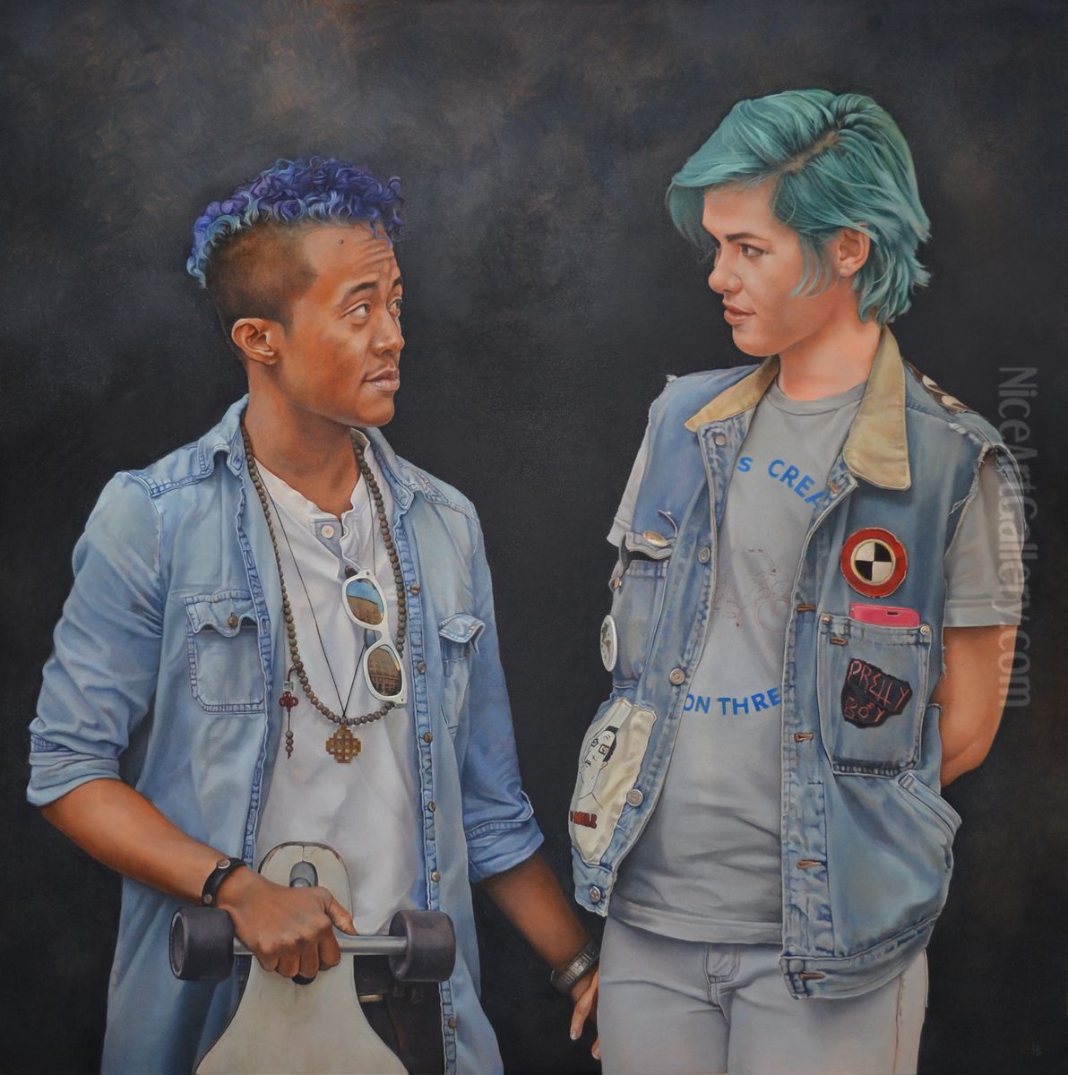 Love Oil Painting by Leigh Bongiorno