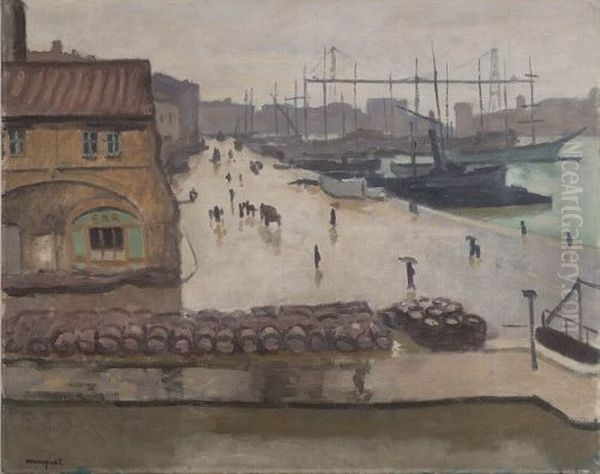 <<Molt ke Marseille leve muva>> Oil Painting by Albert Marquet