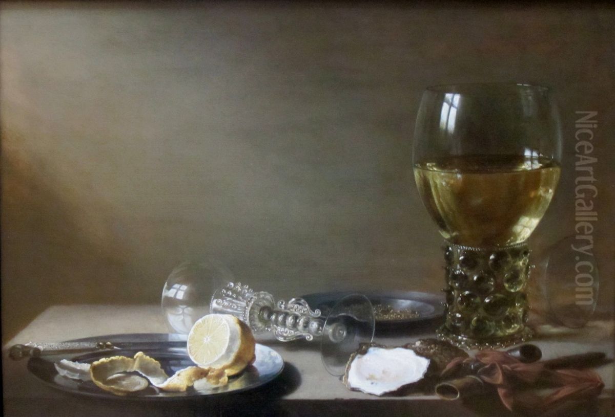 A Banquet Piece Oil Painting by Pieter Claesz