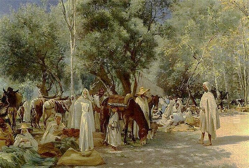 Marche en Kabylie Oil Painting by Louis-Joseph Anthonissen