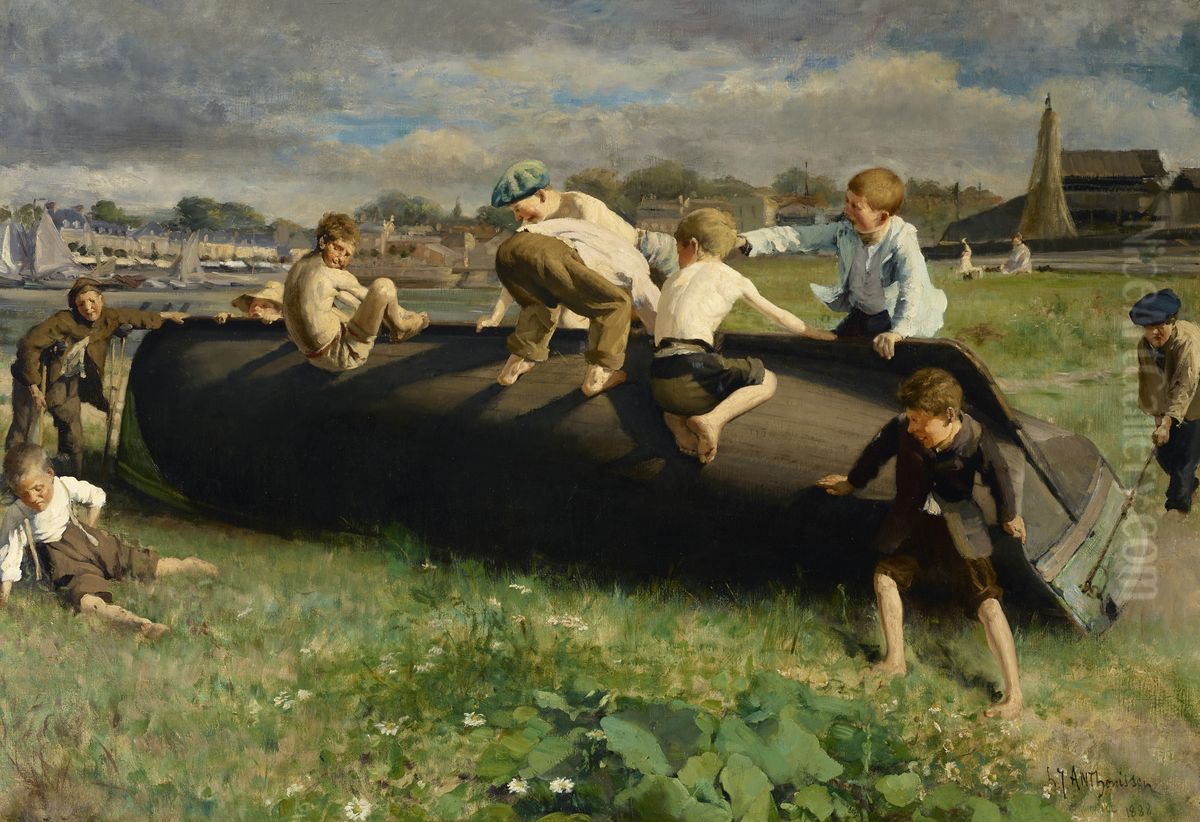 Les ravageurs Oil Painting by Louis-Joseph Anthonissen