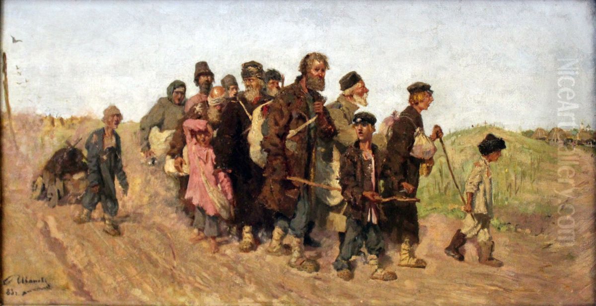 <<Slepye Ludi>> Oil Painting by Sergey Ivanov