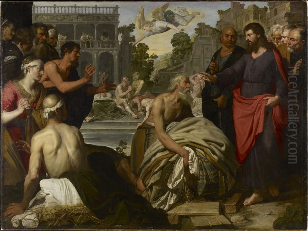 Christ at the Pool of Bethesda Oil Painting by Artus Wolffort