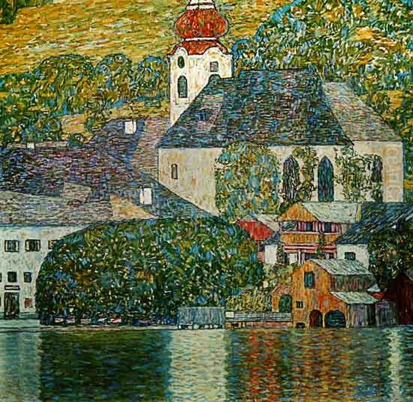 Church in Unterach Oil Painting by Gustav Klimt
