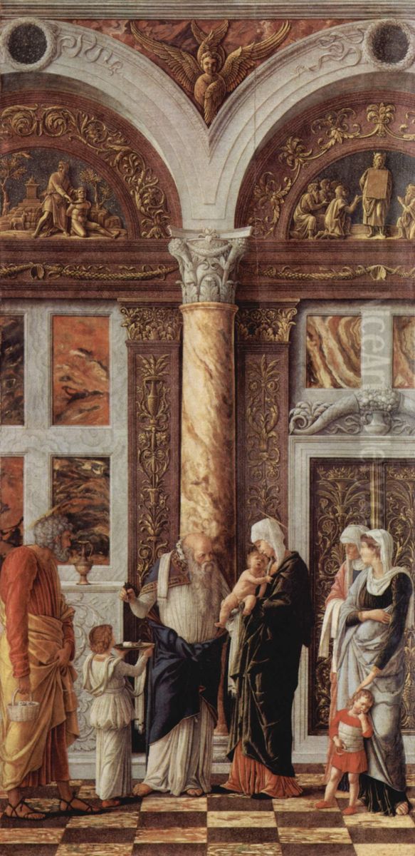Circumcision of Jesus and Presentation in the temple Oil Painting by Andrea Mantegna