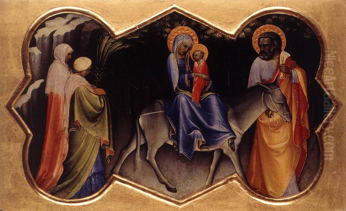 The Flight into Egypt Oil Painting by Lorenzo Monaco