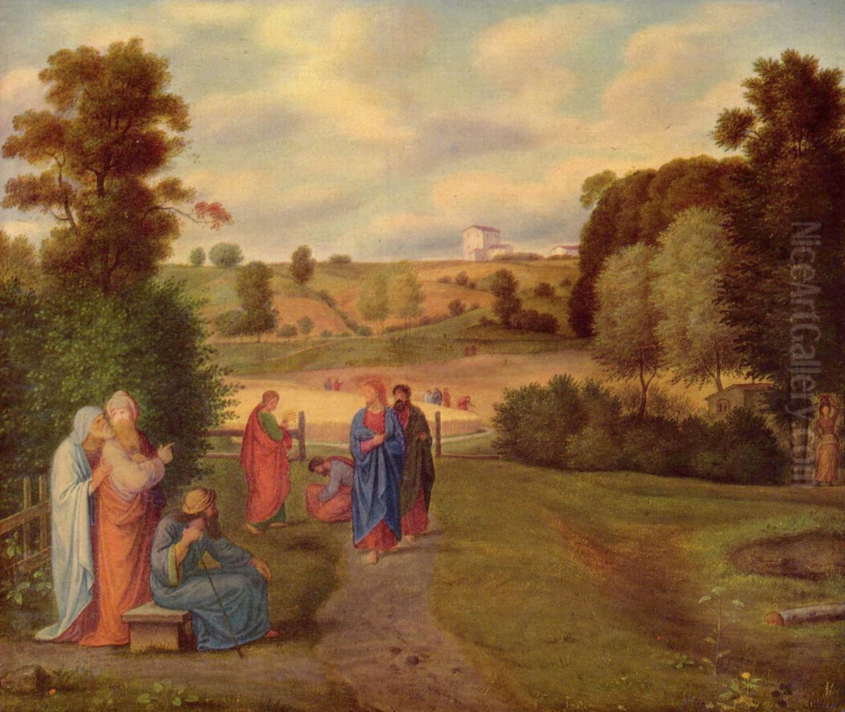 Jesus mit seinen Jungern Oil Painting by Ferdinand Olivier