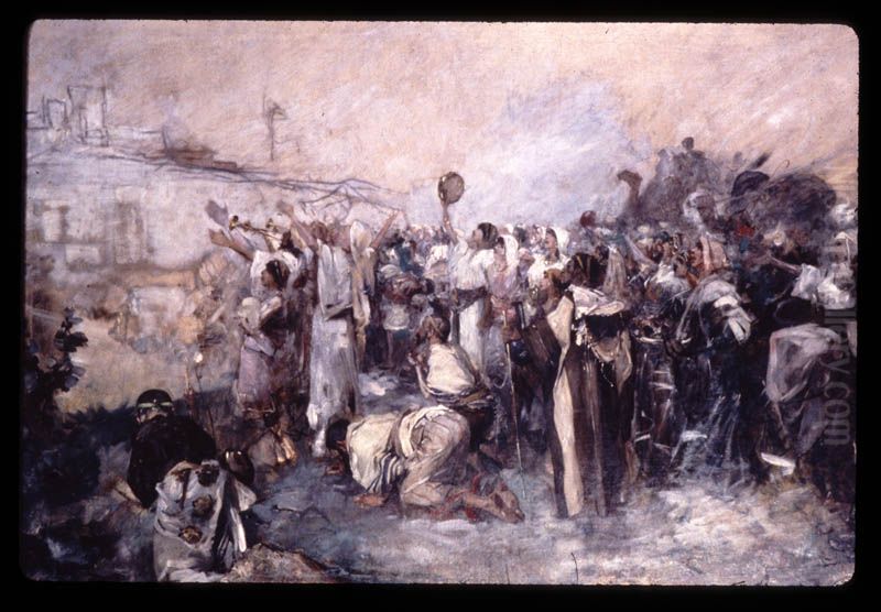 Miriams Song Oil Painting by Samuel Hirszenberg