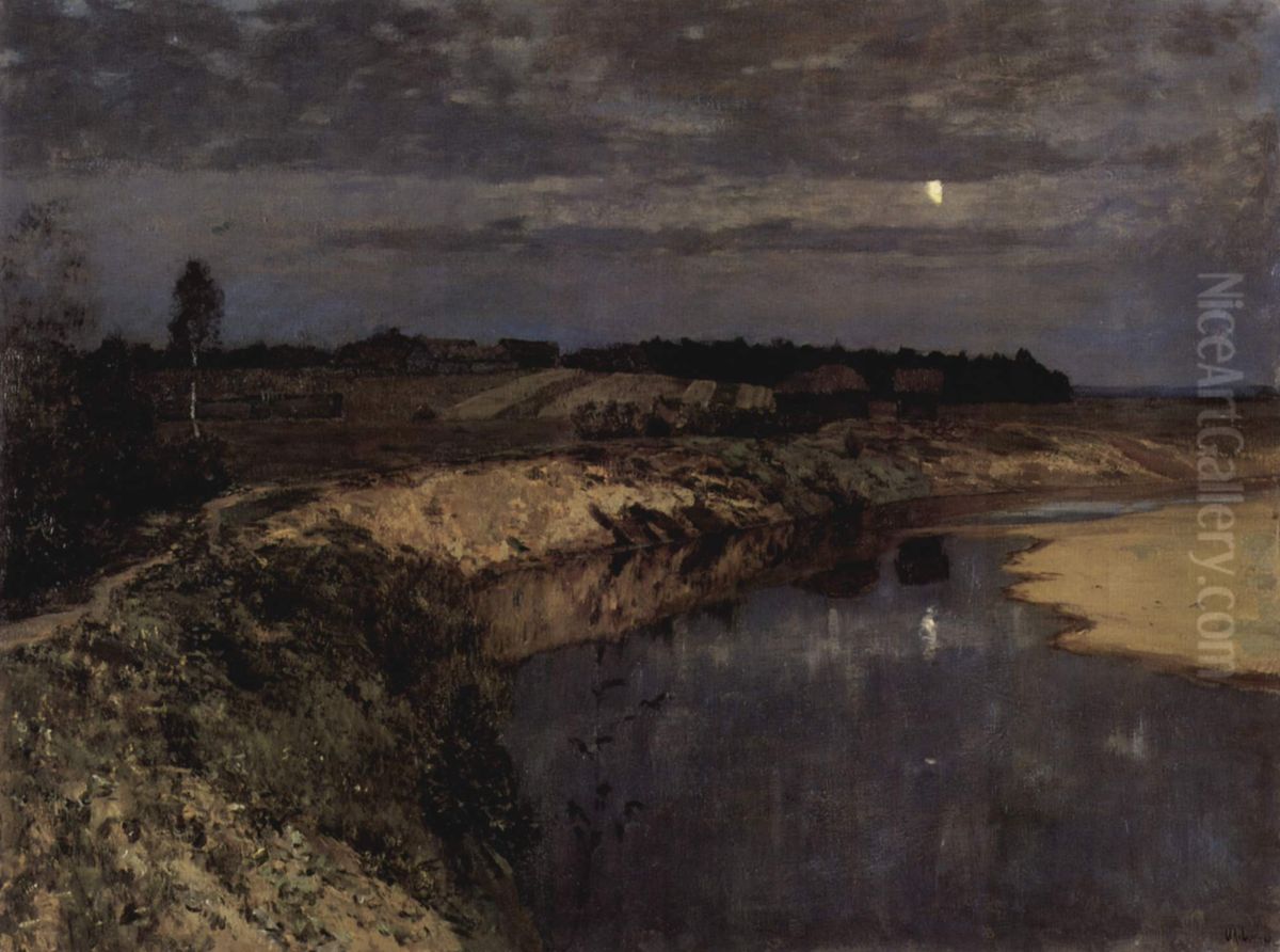 Stille Oil Painting by Isaac Levitan