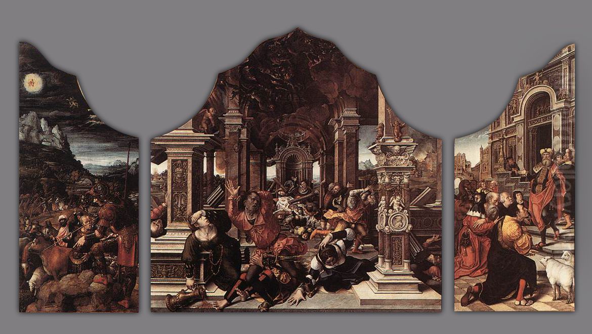 Triptych of Virtue of Patience Oil Painting by Orley, Bernard van