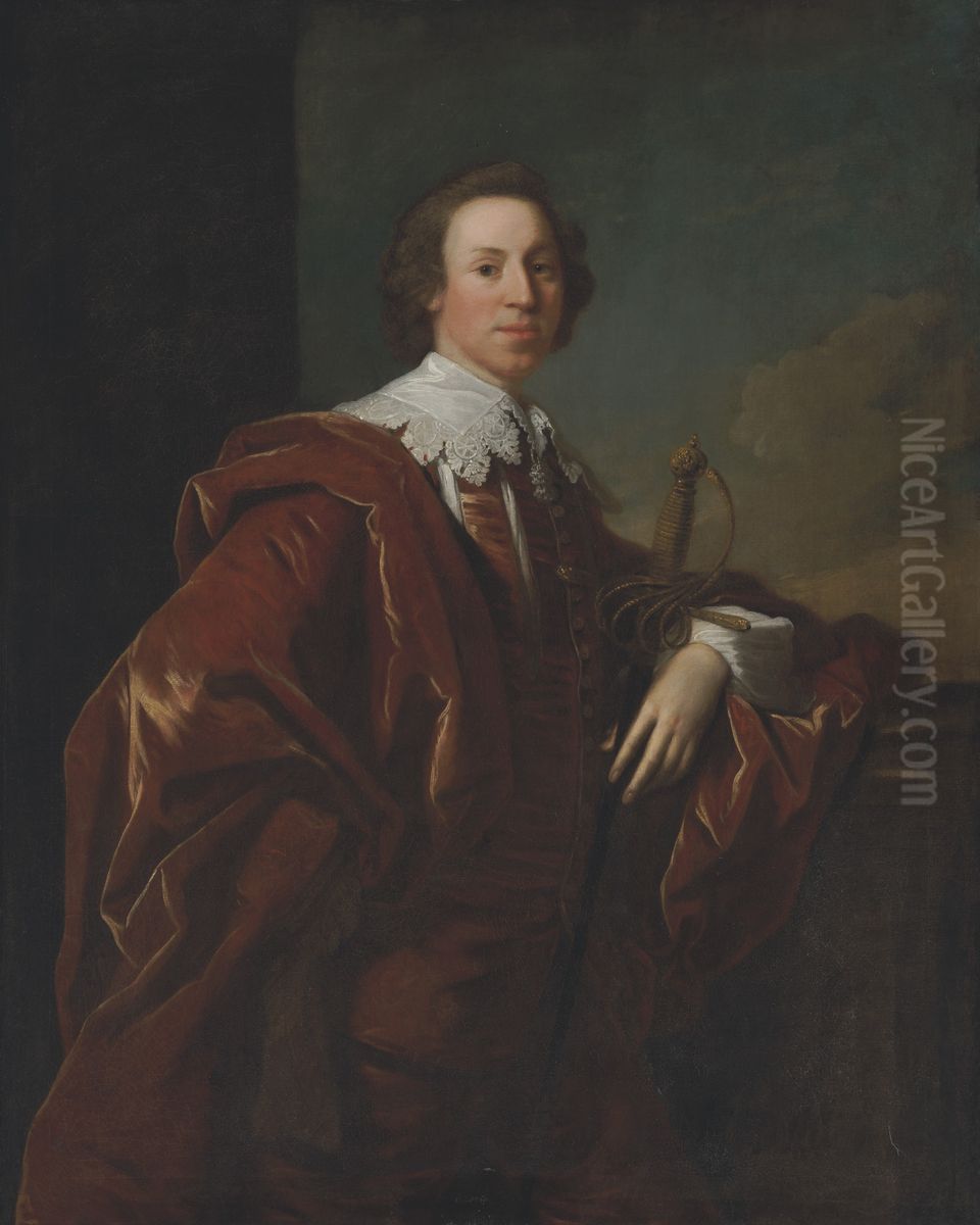 Portrait of Robert Rochfort, 1st Earl of Belvedere (1708-1774) Oil Painting by Robert Hunter