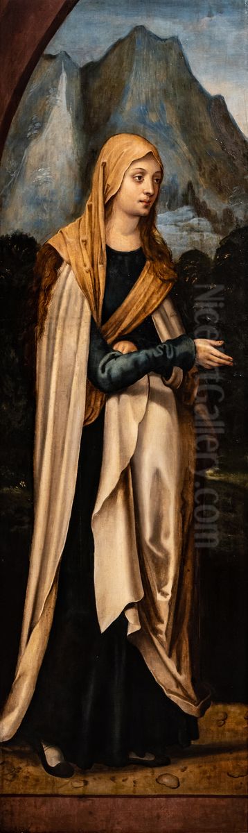 Maria aus einer Heimsuchung Oil Painting by Hans von Kulmbach