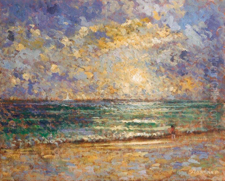 Sunny Isles Beach, Florida Oil Painting by Samir Sammoun
