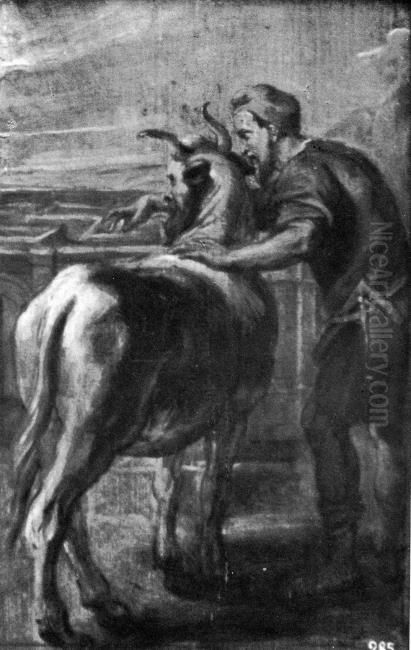 Daedalus and the labyrinth (Ovid, Metamorphoses, VIII, 152-168) Oil Painting by (studio of) Rubens, Peter Paul