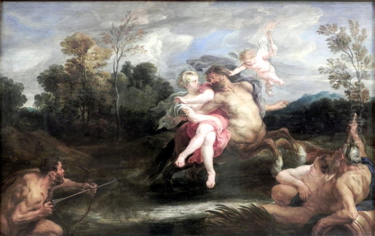 L'enlevement de Dejanire par le centaure Nessus Oil Painting by (studio of) Rubens, Peter Paul
