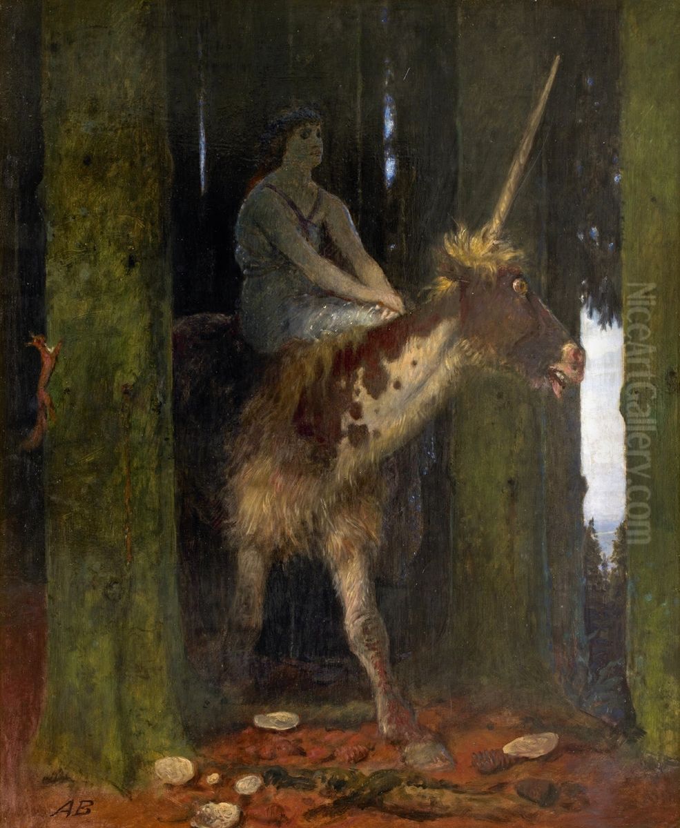 Silence of the Forest Oil Painting by Arnold Bocklin