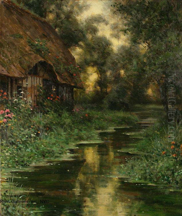 Diane's Cottage at Sunset Oil Painting by Louis Aston Knight