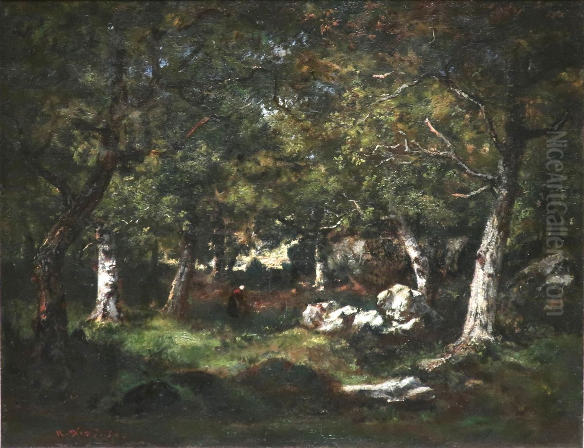 Forest Glade Oil Painting by Narcisse Virgilio Diaz