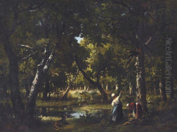 Interieur de foret Oil Painting by Narcisse Virgilio Diaz