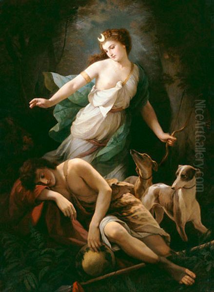 Diana and Endymion Oil Painting by Johann Grund