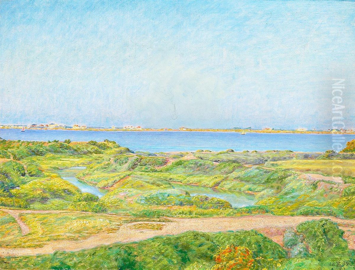 Landskab pa Oleron. Oil Painting by Kristian Zahrtmann