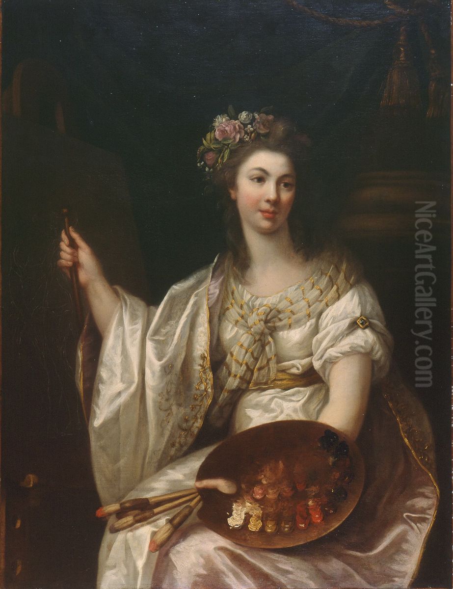 Allegorie de la peinture Oil Painting by Marie-Victoire Lemoine