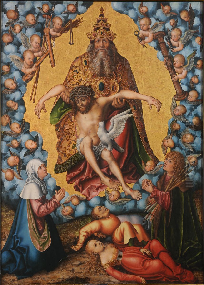 The Holy Trinity Oil Painting by Lucas Cranach the Elder