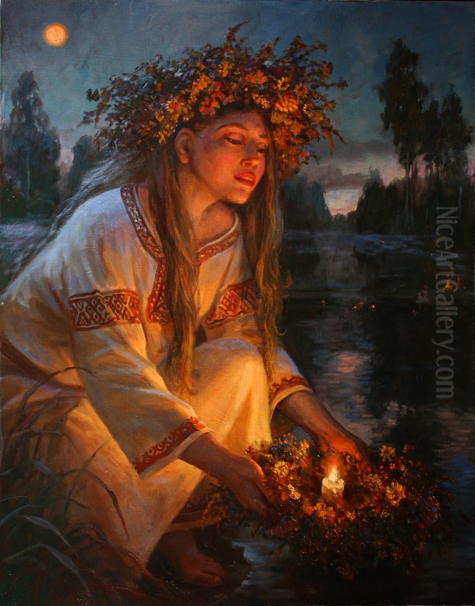 <<Na Kupalu>> Oil Painting by Andrey Shishkin