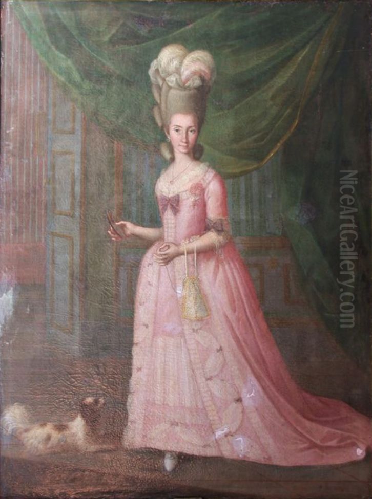 Portrait of Maria Cristina of Savoy Oil Painting by Unidentified painter