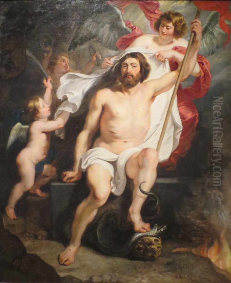 Christ Triumphant over Sin and Death Oil Painting by (studio of) Rubens, Peter Paul