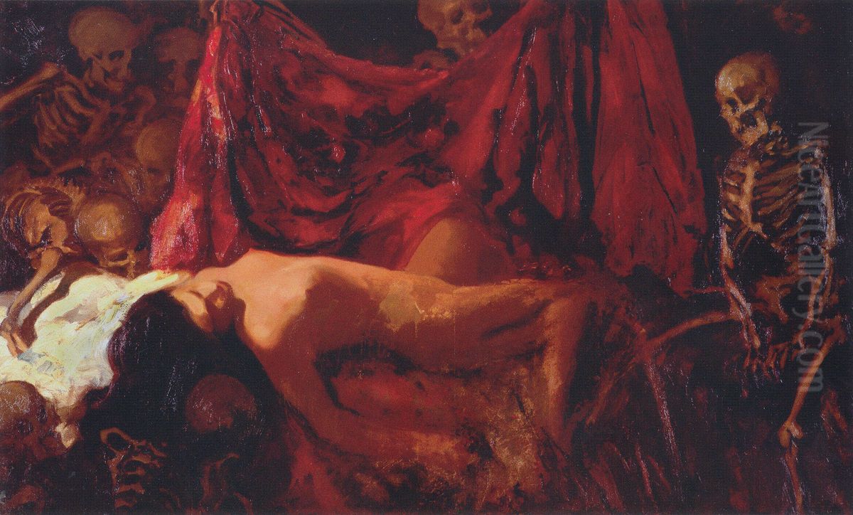 Loppu Oil Painting by Oscar Parviainen