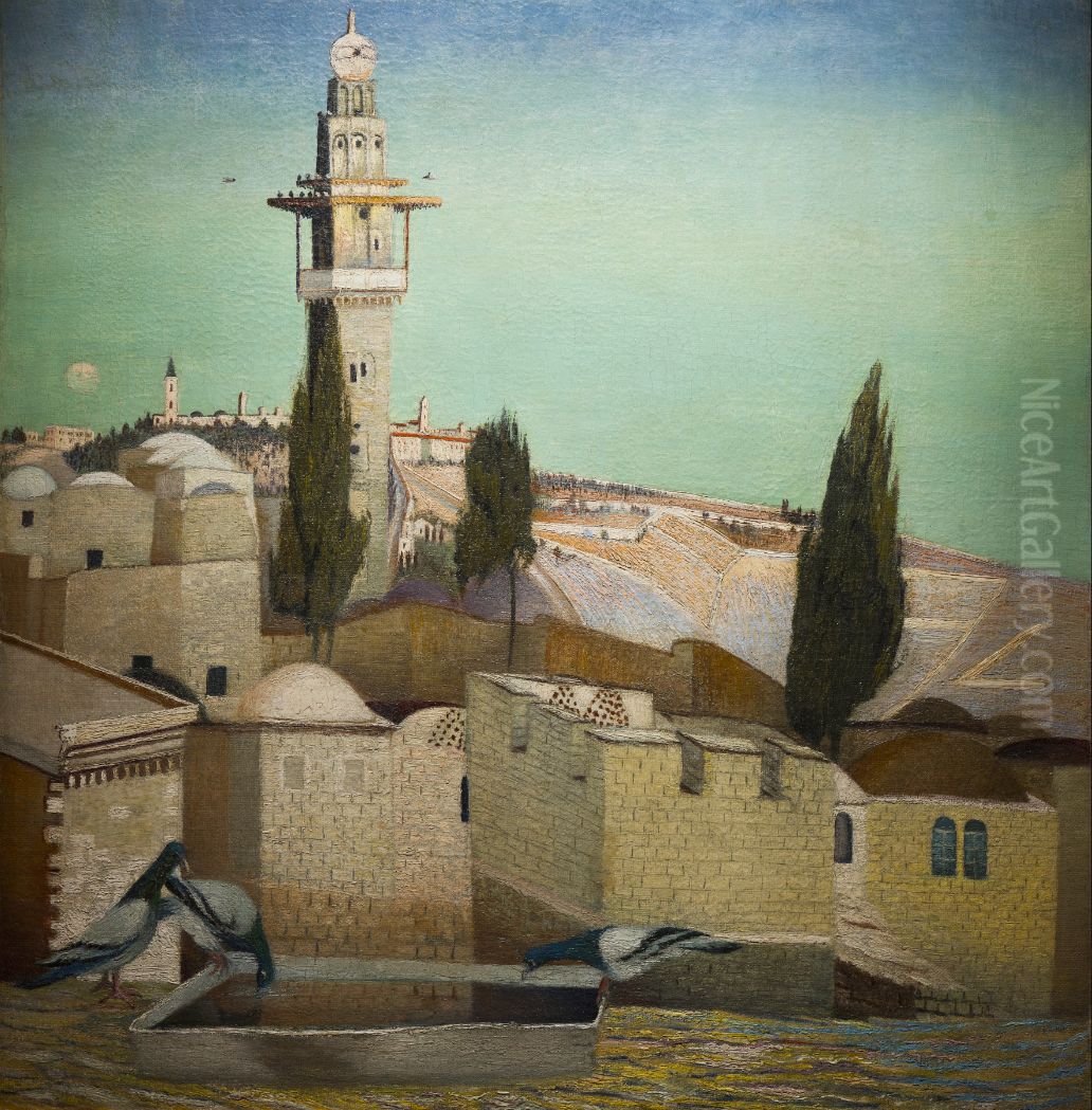 The Mount of Olives in Jerusalem Oil Painting by Tivadar Csontvary Kosztka
