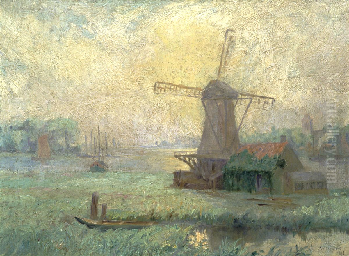 Wind Mill, Holland Oil Painting by Maurice Galbraith Cullen