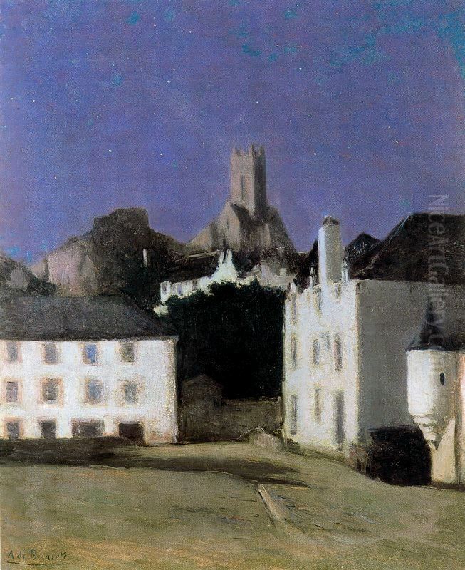 Quimperle de noche Oil Painting by Aureliano de Beruete y Moret