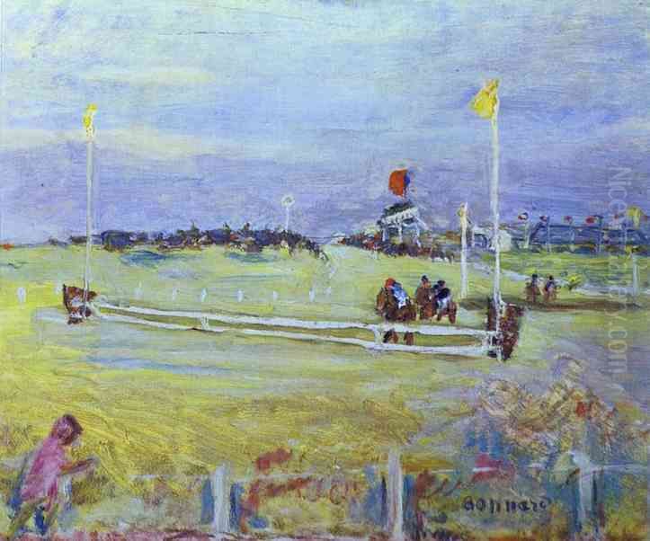 Race at Bologne 1910 Oil Painting by Pierre Bonnard