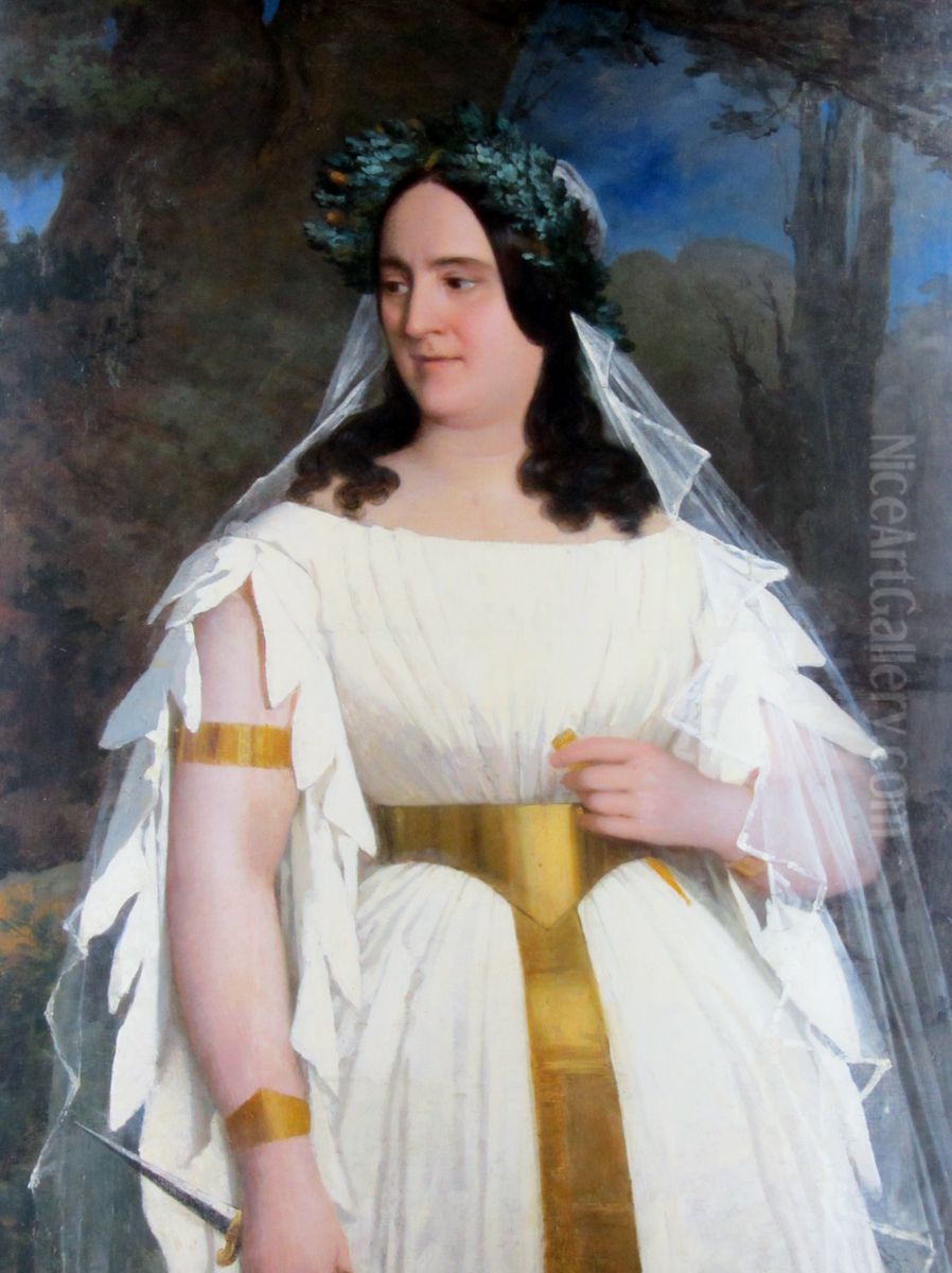 Adelaida Corradi de Pantanelli como Norma Oil Painting by Raymond Monvoisin