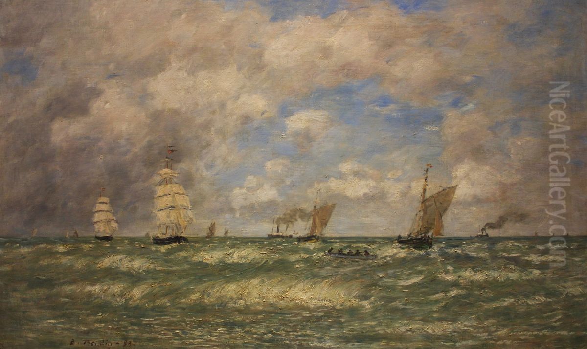 Marinemalerei Oil Painting by Eugene Louis Boudin