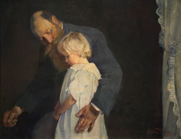 Poor little one Oil Painting by Oda Krohg
