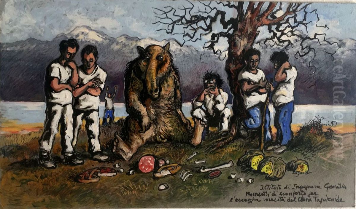 Il clone tapiroide Oil Painting by Paolo Boncompagni