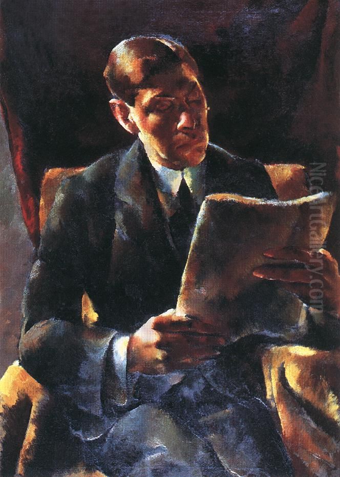 Portrait of Dr. Janos Kovacs Oil Painting by Vilmos Aba-Novak