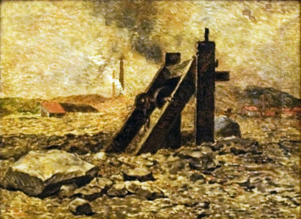Abandoned shaft Oil Painting by Constantin Meunier