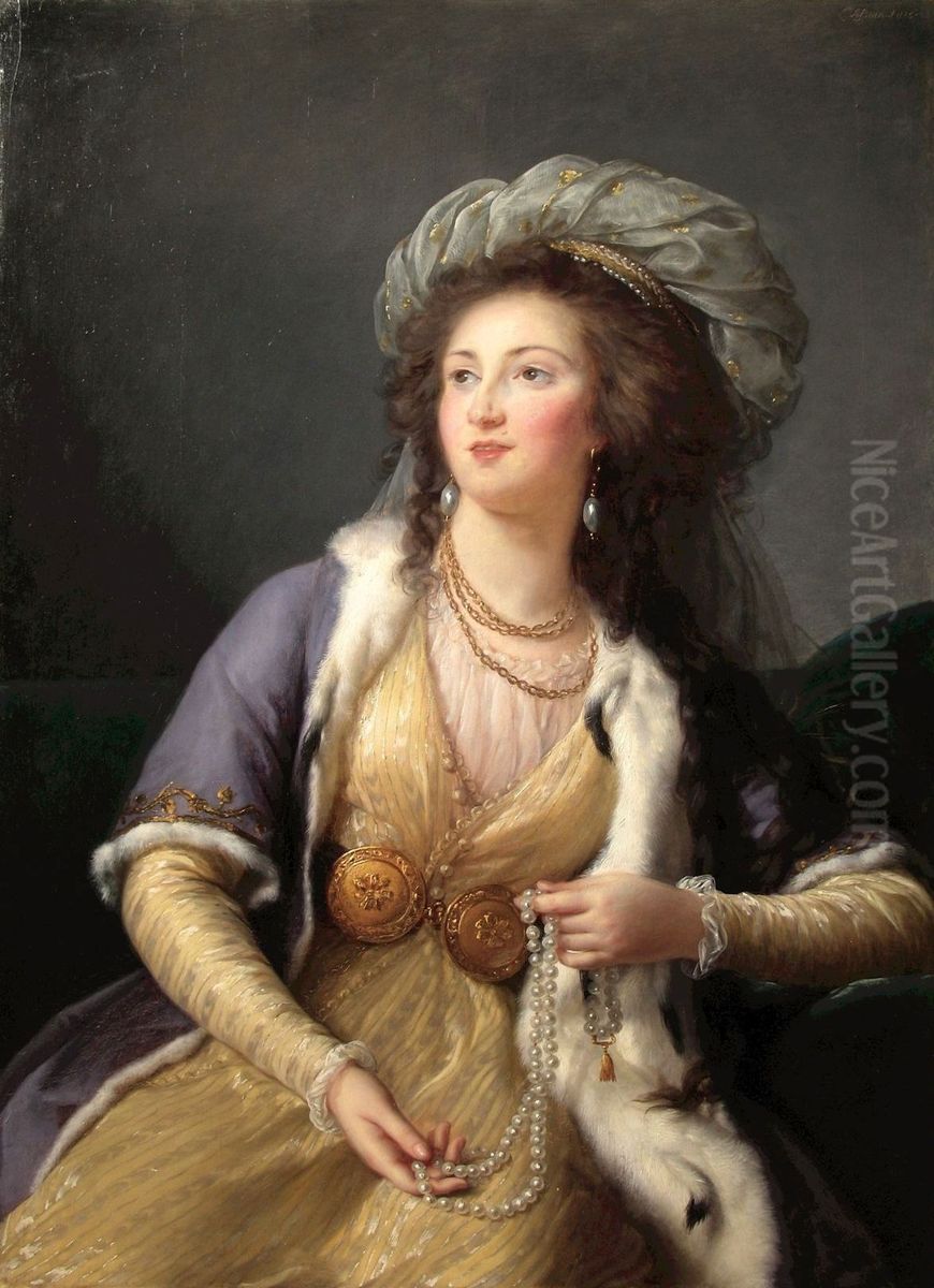 The Comtesse de Clermont-Tonnerre as a Sultana Oil Painting by Elisabeth Louise Vigee Le Brun
